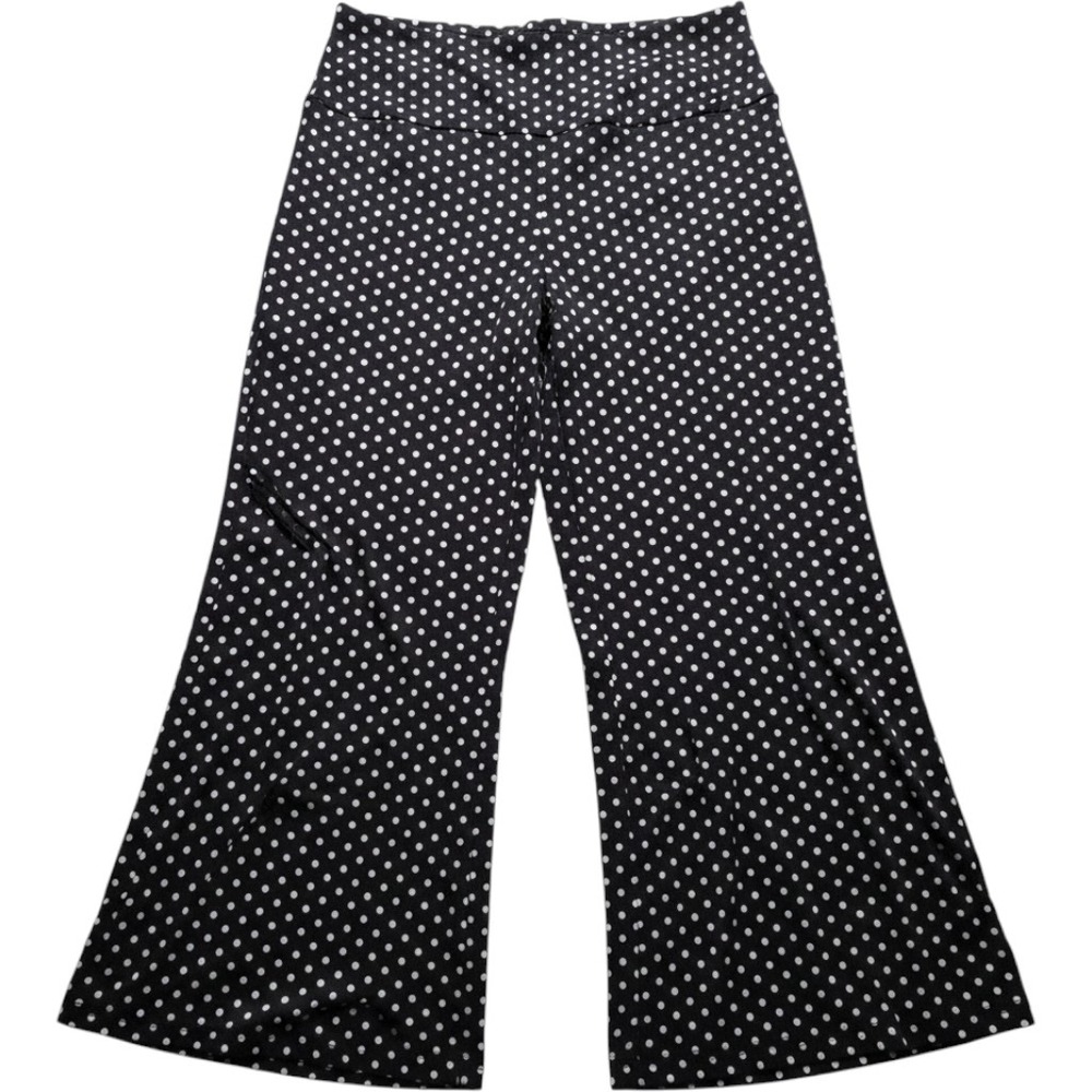 Arolina Dress Pants Womens XXXL Black Polka Dot Wide Leg Pull On Stretch Casual
